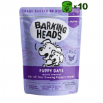 Barking Heads Puppy Days konservuotas pa&scaron;aras jauniems &scaron;uniukams, vi&scaron;tiena; 10x300g