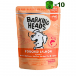 Barking Heads Pooched Salmon konservuotas pa&scaron;aras suaugusiems &scaron;unims, la&scaron;i&scaron;a ir sardinė; 10x300g