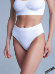 Brazili&scaron;kos kelnaitės auk&scaron;tu juosmeniu BIANCO, baltos spalvos