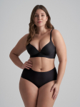 Klasikinės kelnaitės auk&scaron;tu juosmeniu UNI STRETCH HIGH BRIEF BLACK
