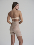 Vidutinės kompresijos formuojantys &scaron;ortukai LACY SHAPING SHORT BEIGE LACE