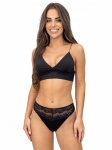Tanga viskozės kelnaitės LACES 230 BLACK