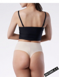 Besiūlės tanga kelnaitės auk&scaron;tu juosmeniu SIMPLE STRING MAXI NUDE