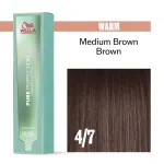 Wella Pure Perfection ilgalaikiai plaukų dažai be amoniako 4/7, 60 ml