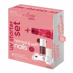 Alessandro STRIPLAC UV STARTER SET NORMAL / SOFT NAILS riboto leidimo rinkinys