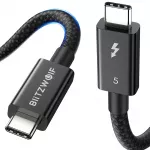 USB-C&ndash;USB-C laidas BlitzWolf BW-HDC8, 240 W, 0,5 m, juodas