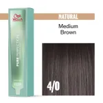 Wella Pure Perfection ilgalaikiai plaukų dažai be amoniako 4/0, 60 ml
