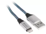 USB-A&ndash;Lightning laidas Tracer 46269, 1 m, juodas / mėlynas