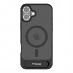 Torras Pstand Series dėklas iPhone 16, juodas