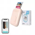 Ne&scaron;iojamasis nuotraukų spausdintuvas Liene Pearl, 2 &times; 3 col., rožinis