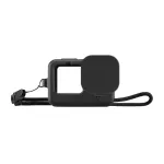 Puluz PU518B GoPro HERO12 / HERO11 / HERO10 / HERO9 Black silikoninis dėklas su dirželiu