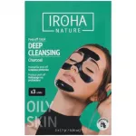 Nulupama veido kaukė Iroha Nature Peel Off Mask MCIN17, su aktyviąja anglimi, 3x7 g