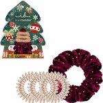 Gumyčių plaukams rinkinys Invisibobble Set Holidays Good Things Come in Trees, IB-SET-XM-3-1004, 4 vnt.