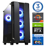 INTOP AQUA Ryzen 7 7700X 32GB DDR5 2TB SSD M.2 NVME RTX5050 8GB WIN11