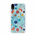 Ikins Apple SmartPhone dėklas iPhone XR poppin rock baltas