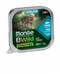 Monge BWild Sterilised konservai katėms su tunu, 100 g