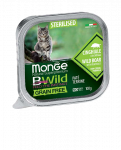 Monge BWild Sterilised konservai katėms su &scaron;erniena, 100 g