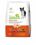 Natural Trainer Adult Medium maistas &scaron;unims su vi&scaron;tiena, 12 kg