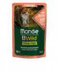 Monge BWild Sterilised konservai katėms su la&scaron;i&scaron;a, 85 g