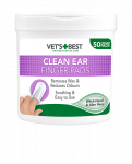 Vet's Best Clean Ear ausų valymo servetėlės, 50 vnt