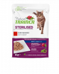 Natural Trainer Sterilised konservai katėms su jautiena, 85 g