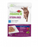 Natural Trainer Sterilised konservai katėms su tunu, 85 g