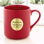 Raudonas puodelis &bdquo;Mylimam tėveliui&ldquo; 330ml