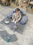 Sėdinukas kūdikiams su kilimėliu 75&times;65 cm &ndash; rankų darbo dovana | Žvaigždutės