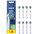 Oral-B | Replaceable toothbrush heads | EB50RX-8 Cross Action Pro | Heads | For adults | Number of brush heads included 8 | White