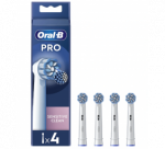 Oral-B | Replaceable toothbrush heads | EB60X-4 Sensitive Clean Pro | Heads | For adults | Number of brush heads included 4 | White