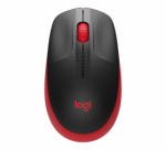 Logitech M190 Full-Size Belaidė pelė, RF Wireless, 1000 DPI, Raudona