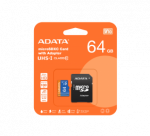 ADATA | Premier | UHS-I | 64 GB | MicroSDXC | Flash memory class 10 | Adapter