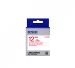 Epson LK-4WRN (C53S654011) Label Cartridge Standard, Red on White 12mm (9m)