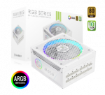 Gamemax PSU | RGB 850G WH | 850 W | Gold | Full Modular | White