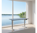 Reguliuojamo auk&scaron;čio stalas Up Up Thor Pilkas, Stalvir&scaron;is L Juodas