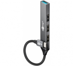 Goobay Slim 4-Port USB Hub, USB-C to USB-A, 5 Gbit/s | 74457