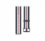 Fitbit | Versa-Lite Woven Hybrid Band, large, navy/pink | The Fitbit Versa woven hybrid band is made of polyester woven material on top and fluoroelastomer material on the bottom with an aluminium buckle. | The Fitbit Versa woven hybrid band is not water