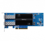 Synology E25G30-F2 Dual-port 25GbE SFP28 add-in card designed to accelerate bandwidth-intensive workflows | Synology E25G30-F2 | 25 GT/s | PCIe 3.0 x8