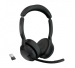 Jabra Evolve2 55 MS Stereo Link380a Belaidės ausinės, Bluetooth, USB-A, Juoda