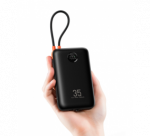 Veger K2 (W2068) I&scaron;orinė baterija (Power Bank) 20000mAh, 35W PD, Juoda