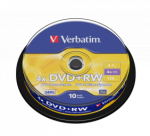 Verbatim 43488 DVD+RW SERL 4.7GB 4X Matt Silver Surface diskai (10 vnt pakuotėje)