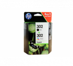 HP 302 2-pack Black/Tri-color (X4D37AE) Ra&scaron;alinių kasečių komplektas, BK/CMY