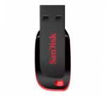 SanDisk Cruzer Blade USB atmintinė 128GB, Black/Red