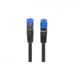 Lanberg | Patch Cord cat. 6 FTP | PCF6A-10CC-0025-BK | S/FTP | Black | 0.25 m | S/FTP shielding type &ndash; Aluminium braid on wire and each pair foiled additionally. The coating is made of low-smoke and Halogen-free materials (LSZH). Category compliance  ...