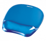 Fellowes | Mouse pad with wrist support CRYSTAL | Mouse pad with wrist pillow | 230 x 202 x 32 mm | Blue