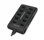 Logilink | USB Hub 10-Port USB2.0 with power adapter 3.5A | UA0125