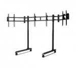 Next Level Racing Floor stand | Round Tube Freestanding Single Monitor Stand | Up to 3x43 " | Height adjustment, Tilt | Maximum weight (capacity) 50 kg | Black