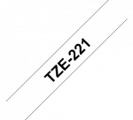 Brother TZe-221 (TZE221) Laminuotos ženklinimo juostos kasetė P-touch, Black on White 9mm, 8m