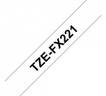 Brother | TZe-FX221 Flexible ID Laminated Tape | Black on White | TZe | 8 m | 0.9 cm
