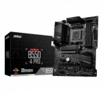 MSI | B550-A PRO | Processor family AMD | Processor socket AM4 | DDR4 DIMM | Memory slots 4 | Supported hard disk drive interfaces SATA, M.2 | Number of SATA connectors 6 | Chipset AMD B550 | ATX